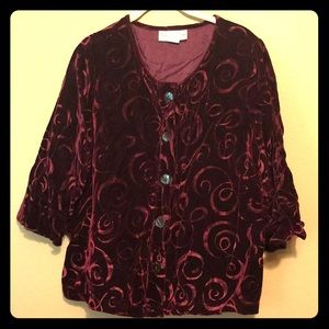 Maroon Velvet Jacket